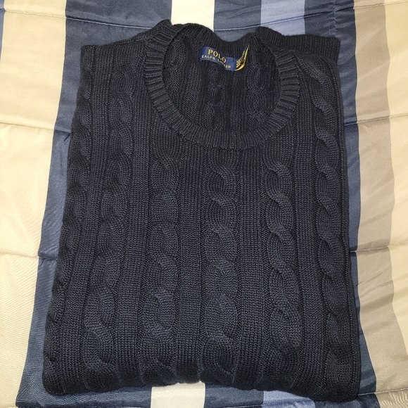 Polo Ralph Lauren Sweater- Men's Big & Tall Size 4XLT- Navy Blue - Picture 4 of 8